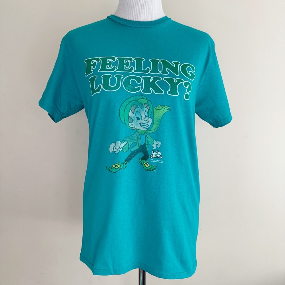 Lucky Charms Tee Luv T-Shirt Feeling Lucky St. Patrick’s Day Green Mens Medium